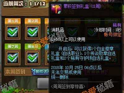 DNF11周白金徽章能开出什么 奖励介绍