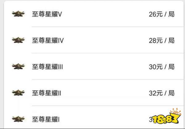 王者荣耀各段位代练价格表曝光 原来价格是这么贵