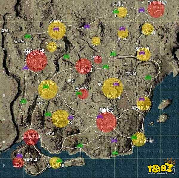 和平精英各地图资源分布位置汇总图片