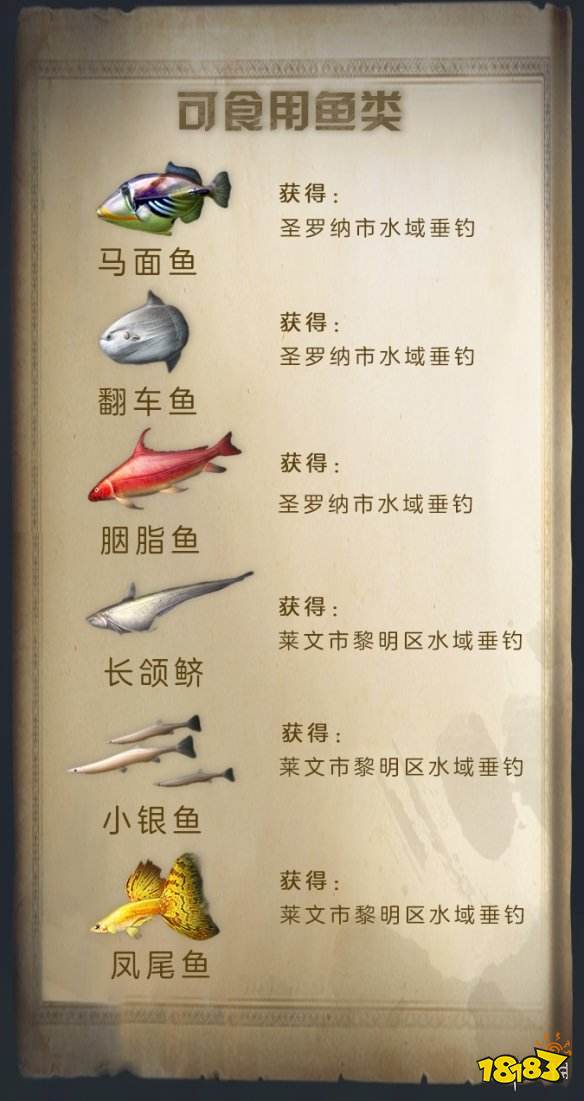《明日之后》火山大爆发新增鱼类一览 圣罗纳市莱文市