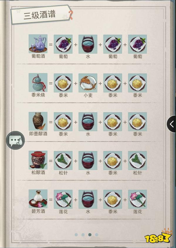 江湖悠悠14级酒谱合成推导公式分享