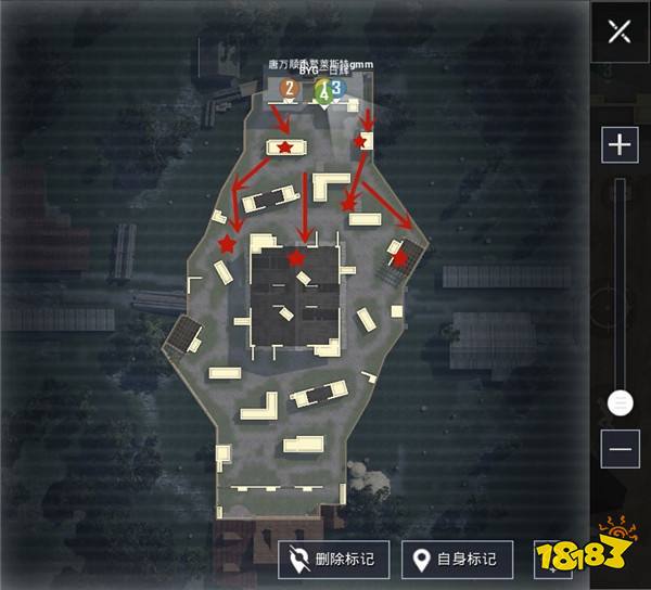 和平精英仓库地图的玩法一些常见的团队战术阵型