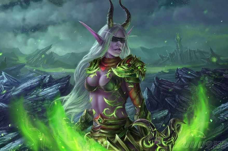 国外画家女恶魔猎手作品欣赏:双刃即力量