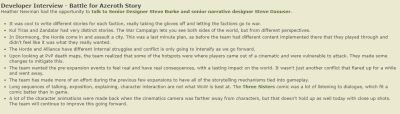 开发者访谈 主要关于新版本剧情故事讲述