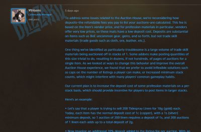 官方蓝贴：即将到来的拍卖行内容的更新