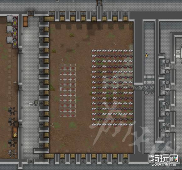 环世界开放阵地布局图片