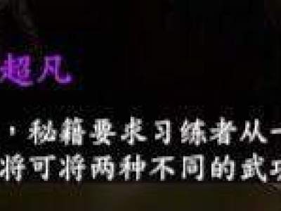 河洛群侠传全紫色秘籍获取方式介绍 已知超凡功法介绍