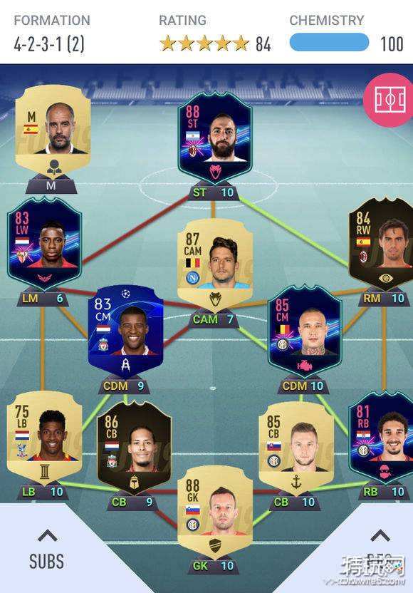 FIFA19平民荷兰与意甲混合套阵容推荐