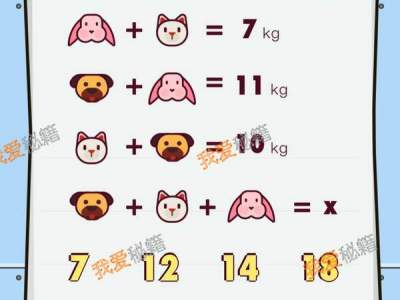 微信IQ挑战大会第6关攻略_请计算出X值?