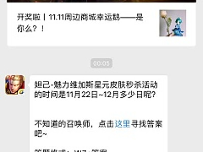 妲己-魅力维加斯星元皮肤秒杀活动是11月22日~12月多少日呢？