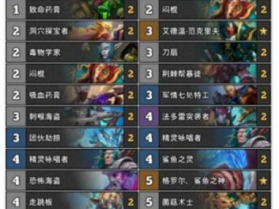 炉石传说拉斯塔哈的大乱斗22套卡组汇总 拉斯塔乱斗T1卡组