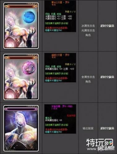 dnf95版本附魔卡片属性介绍 dnf95卡片附魔属性汇总