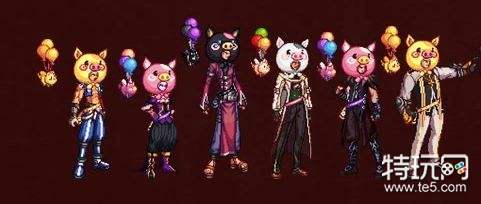 DNF小猪头套帽子装扮与小猪尾巴腰部装扮外观