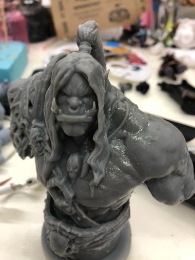 玩家自制3D作品：格罗玛什地狱咆哮胸像