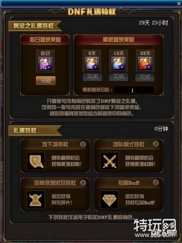 dnf礼遇特权有什么用 dnf礼遇特权怎么获得