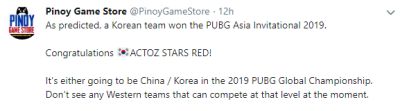 菲律宾PGS平台推特感叹:亚洲队伍水平高