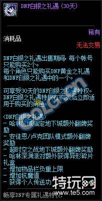 DNF礼遇特权有什么 DNF黄金/白银礼遇特权奖励一览