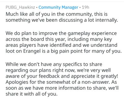 PUBG官方反馈:海岛地图资源将做出调整