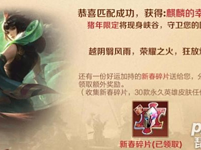 王者荣耀玄武匹配哪个英雄？瑞兽临门一天可以匹配几次？