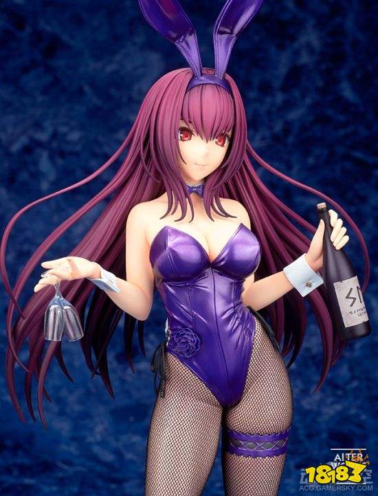 《fgo》斯卡哈兔女郎手办 紫色紧身衣诱惑力爆表