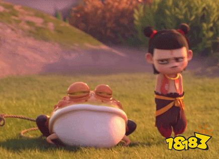 哪吒超拽插裤兜动态表情包_18183.com