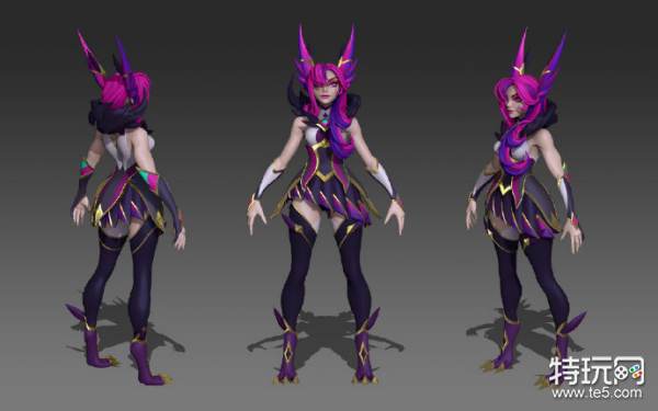 星之守护霞佐伊模型分享粉色少女和黑化霞