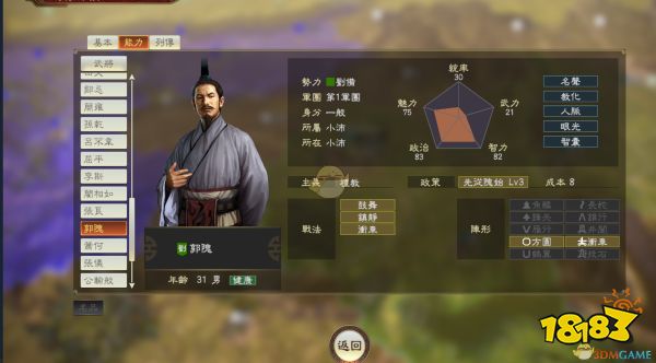 三国志14dlc古武将郭隗数据分享