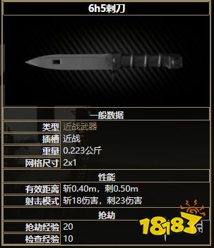 逃离塔科夫全近战武器图鉴一览全近战武器数据介绍