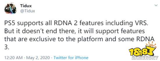 网曝PS5完全支持RDNA2 还有独家特性与RDNA3.0