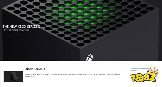 XSX主机商店页面上线：有史以来最强的Xbox主机