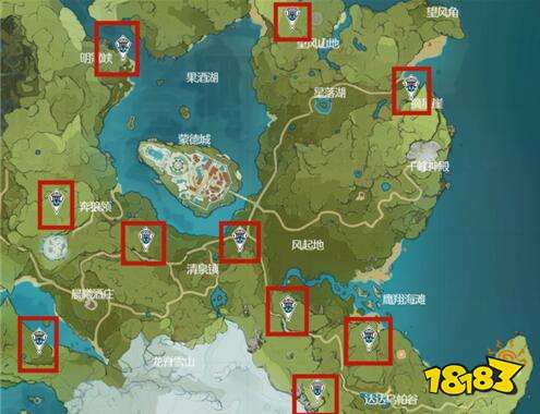 原神蒙德璃月地灵龛位置汇总图