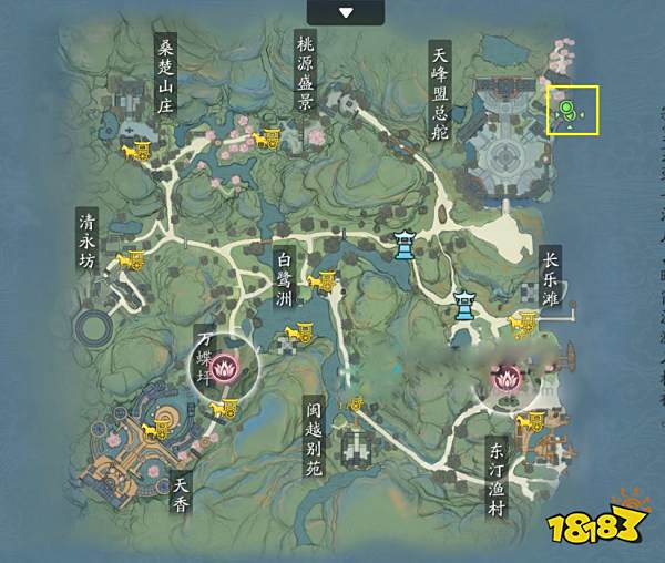 天涯明月刀手游江团钓鱼在什么位置