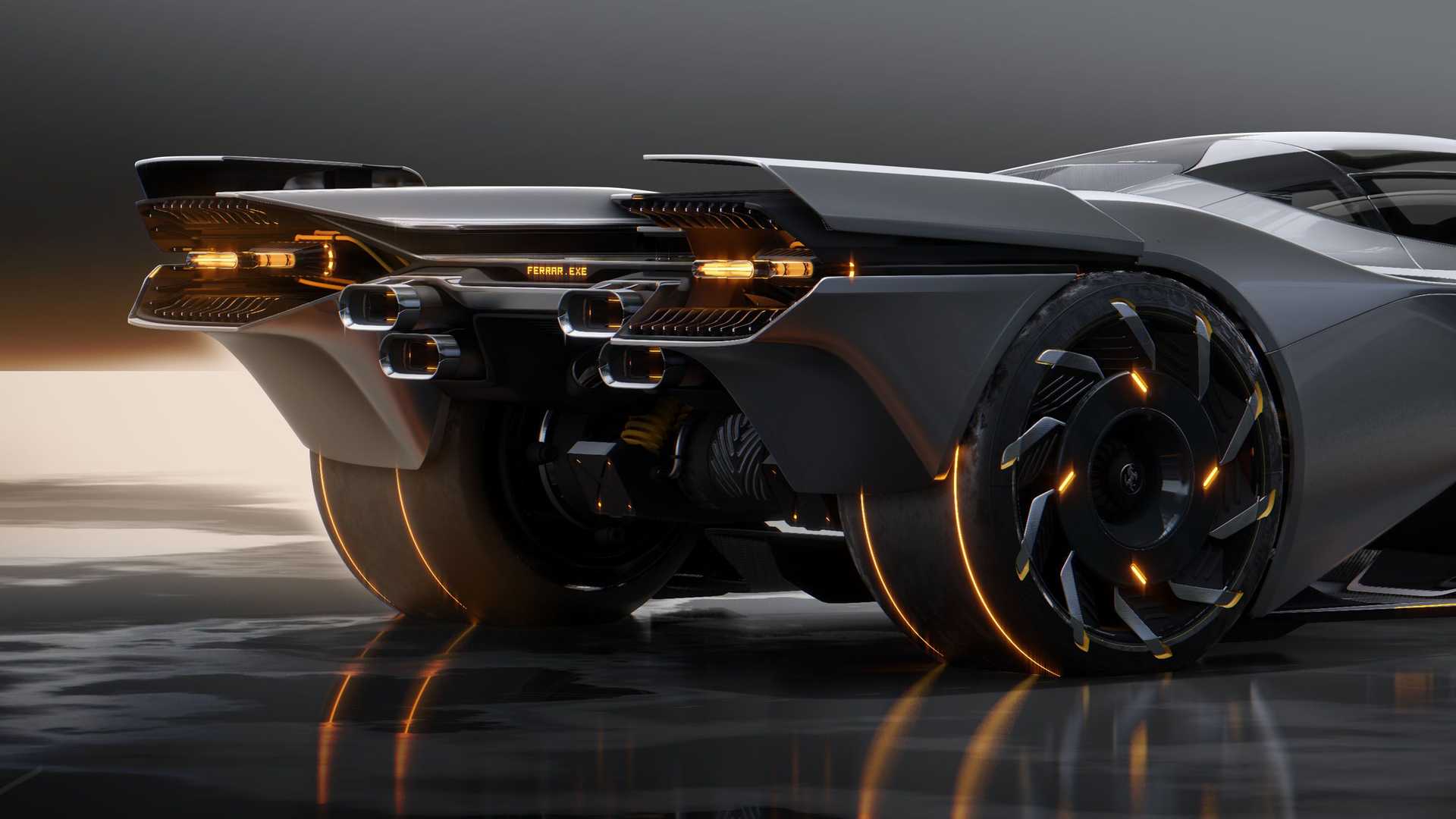 法拉利科幻未来概念车图片