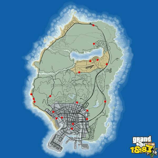 Gta5便利店位置具体方位地图 181侠盗飞车5专区 Gta5便利店位置具体方位地图 181侠盗飞车5专区