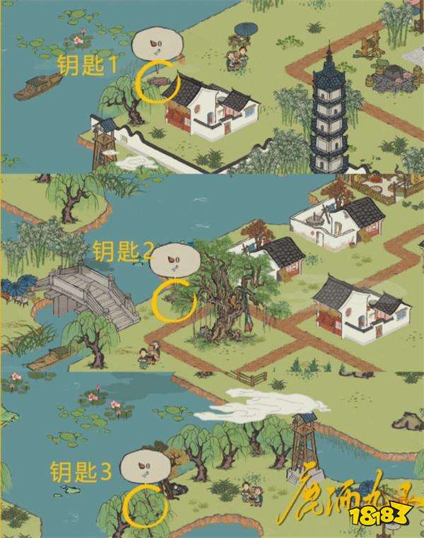 江南百景图钱塘春行钥匙宝箱位置攻略