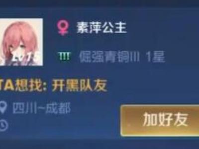 王者荣耀素萍公主是谁账号是哪个