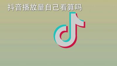 抖音播放量自己看算吗