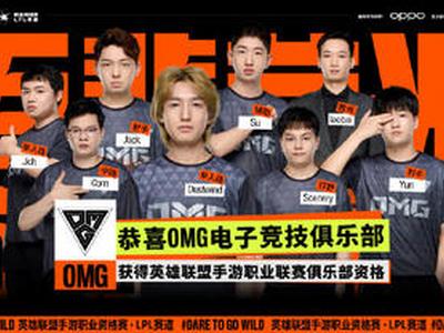 OMG、TT获得英雄联盟手游职业联赛俱乐部资格