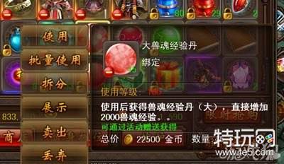 决战沙城物品攻略之兽魂经验丹作用详解