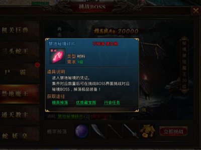 《龙腾传世》秘境Boss