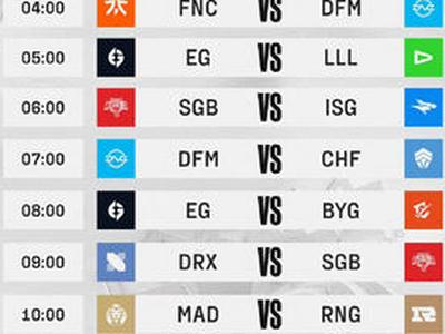 <b>2022LOL全球总决赛入围赛第二日首发名单</b>