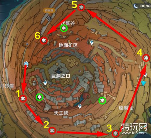 原神老石位置图大全 采集三枚老石位置图解