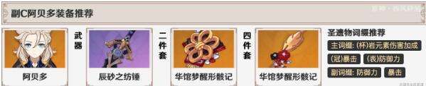 2023《原神》阿贝多圣遗物及武器搭配推荐2