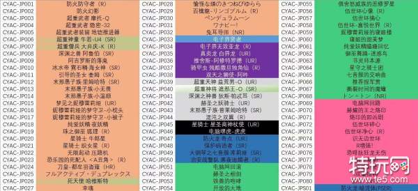 游戏王1112卡表，游戏王数字盒1112全卡位卡表一览