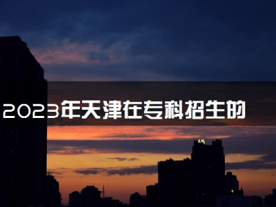 2023年天津在专科招生的本科大学