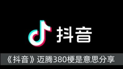 《抖音》迈腾380梗的意思分享