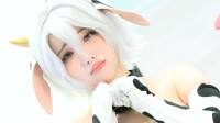 尹雪花发布《棕色尘埃2》奶牛COS新照:黑白斑点造型灵动吸睛