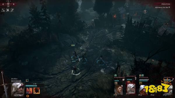 阴郁的中世纪城镇