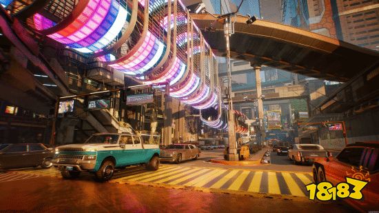 《赛博朋克 2077》城市街区与霓虹风格（图2）
