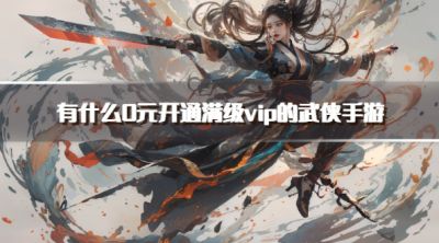 有什么0元开通满级vip的武侠手游?2026免费领满v特权的武侠手游推荐